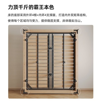 简约轻奢现代皮艺床双人主卧大床意式极简大象耳朵真皮佛山婚床图4