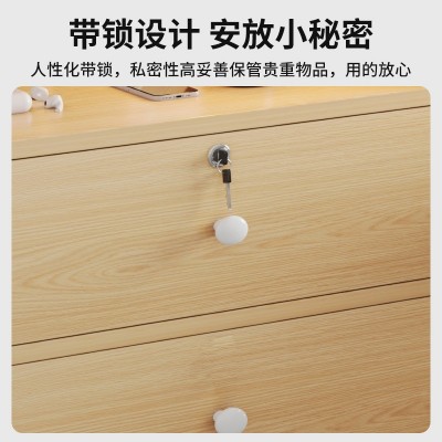 床头柜现代简约小型简易家用收纳带锁储物柜置物架卧室床边小柜子图4