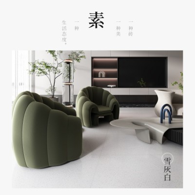 亮面水磨石瓷砖吸水率低素色背景墙地板砖卫生间客厅地砖60x120图3