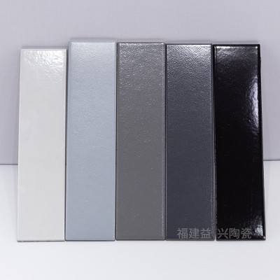 6x24彩色瓷砖 纯色长条砖 纯白灰色绿色卫生间墙砖 背景砖 外墙砖图4