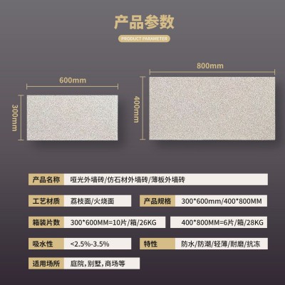 300*600外墙砖中板仿石材外墙砖哑光外墙砖3d喷墨福建厂家直销图2