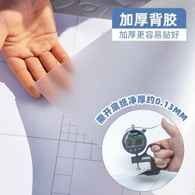 加厚带胶自粘磨砂玻璃贴膜办公室玻璃贴纸玻璃窗透光不透明防窥膜图2