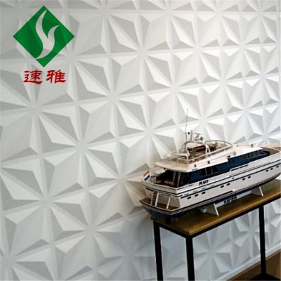 PVC立体墙板三维板 立体三维板墙贴 3D墙板 wall panels 凹凸浮雕图3