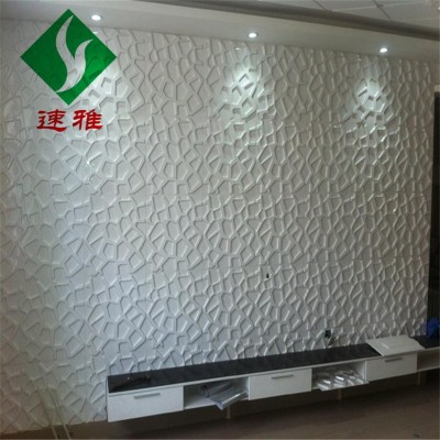 PVC立体墙板三维板 立体三维板墙贴 3D墙板 wall panels 凹凸浮雕图2