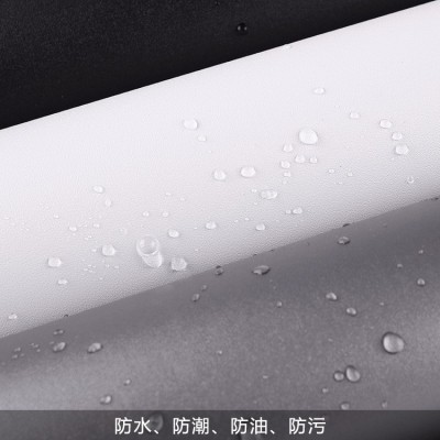 加厚纯色磨砂自粘墙纸防水阻燃密度板铝方通展柜工程家具翻新贴膜图2