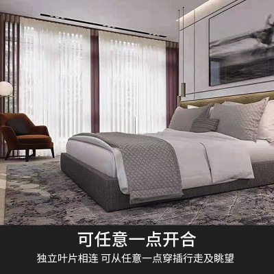 电动智能梦幻帘垂直帘竖百叶帘客厅阳台遮光手动梦幻窗帘厂家批发图3