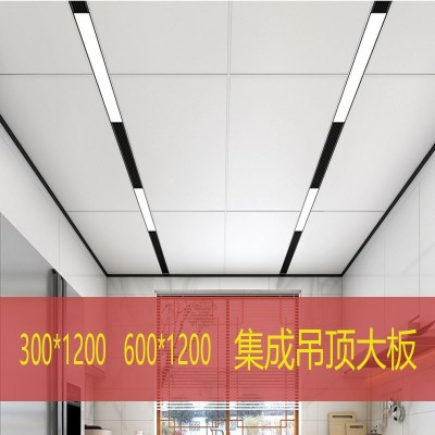 集成大板600x1200 办公室客厅集成吊顶铝天花板蜂窝板效果铝扣板图3