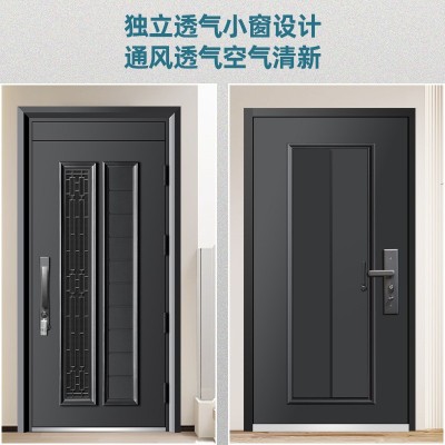 现代甲级防盗通风门家用入户门现代简约进户门高颜值防撬米兰时光图4