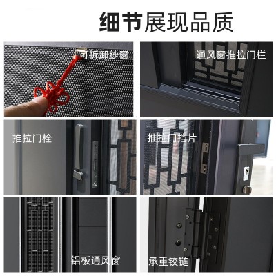 现代甲级防盗通风门家用入户门现代简约进户门高颜值防撬米兰时光图5