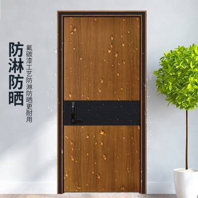 防盗门家用甲级入户门进户门子母门安全门木纹色防盗门厂家批发图3