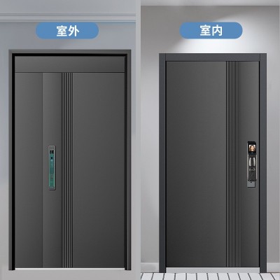 智能防盗门进户门暗合页子母门家用入户门甲级锌合金别墅安 全大门图4