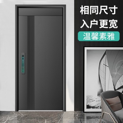 智能防盗门进户门暗合页子母门家用入户门甲级锌合金别墅安 全大门图2