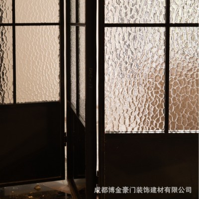 厕所门玻璃门法式复古不锈钢客厅卫生间轻奢铝合金隔断推拉门批发图4