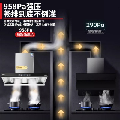 全家乐T型家用顶吸式油烟机直流变频大吸力自动清洗欧式抽油烟机图2