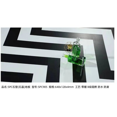 厂家直供防水耐磨防滑阻燃环保家用酒店地板SPC石塑锁扣石晶地板图3