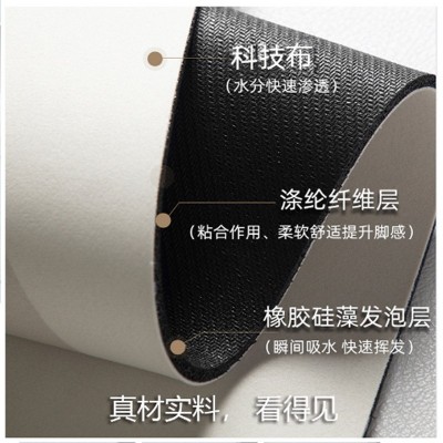 卡通造型硅藻泥地垫浴室防滑地毯卫生间吸水地垫软硅藻泥地毯图2