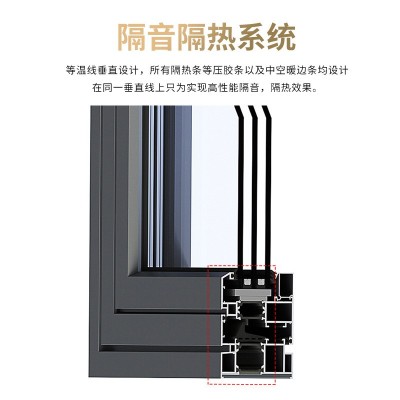 断桥铝门窗封阳台窗纱一体隔音窗小区自建房防盗窗上海铝合金门窗图2