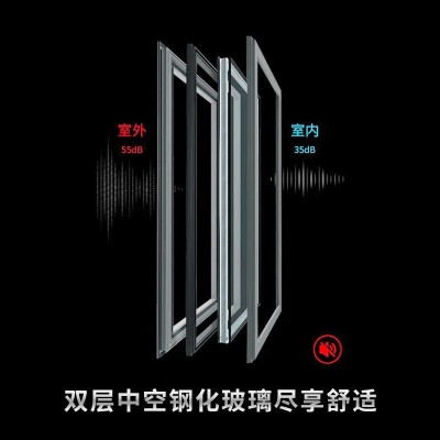广东铝合金门窗厂家加工铝合金隔音推拉窗落地玻璃窗封阳台窗外贸图3