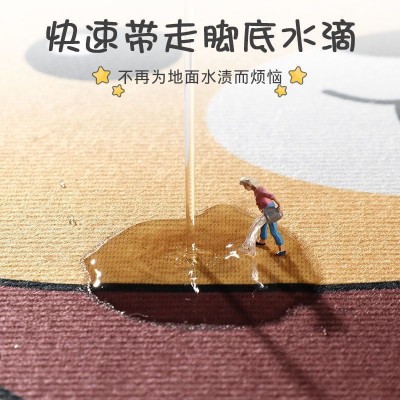 辛普森卡通地毯网红进门地垫客厅卧室阳台卫生间脚垫防滑潮牌门垫  1块图3