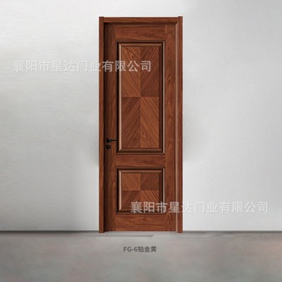 实木批发红色卧室门新中式现代简约复合门家用卧室门套装门生态门     1套图3