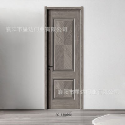 实木批发红色卧室门新中式现代简约复合门家用卧室门套装门生态门     1套图5