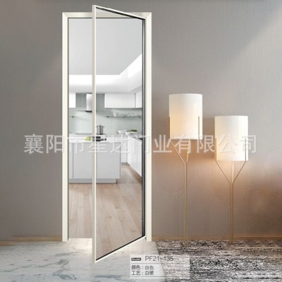 极窄长虹玻璃门家用平开门 白色卫生间门 极窄手动厨房门厂家批发    1套图2