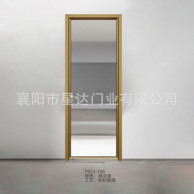 极窄长虹玻璃门家用平开门 白色卫生间门 极窄手动厨房门厂家批发    1套图4