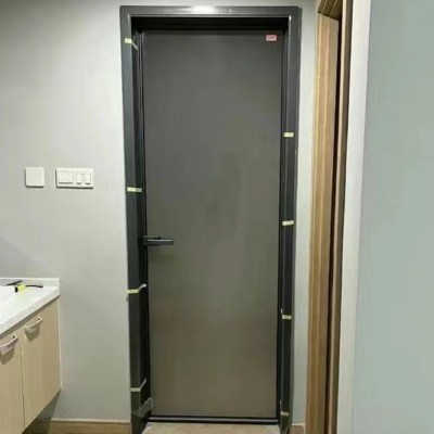 现代简约超白长虹玻璃门油砂平开门双层钢化卫生间玻璃门厕所门批     1扇图2