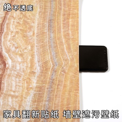 10米桌面翻新贴纸自粘大理石纹电视背景墙纸厨房油烟机瓷砖防油贴   2件图4