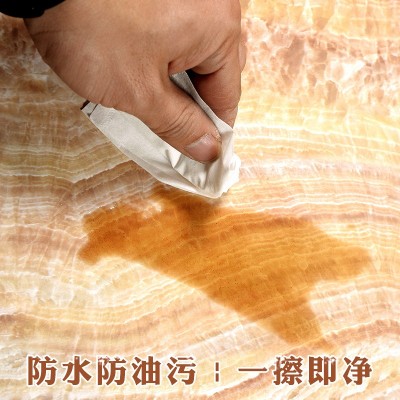 10米桌面翻新贴纸自粘大理石纹电视背景墙纸厨房油烟机瓷砖防油贴   2件图3