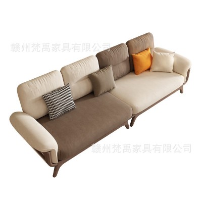 北欧胡桃木全实木沙发中古风云朵沙发冬夏两用小户型客厅家具  1套图5