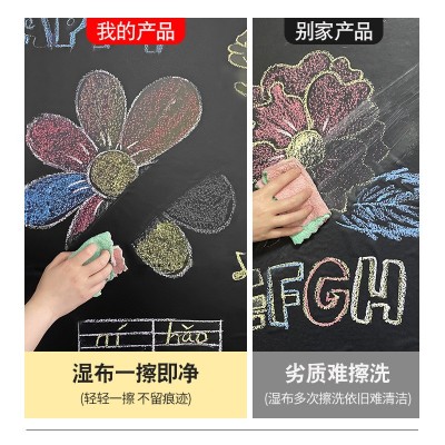 儿童教学画板墙贴家用黑板贴墙纸办公室贴墙培训可移除软白板墙贴    1套图2
