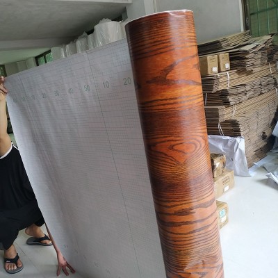 特厚花梨木3D立体墙纸柜子防水自粘木纹贴纸家具翻新桌子音响贴膜     1卷图3