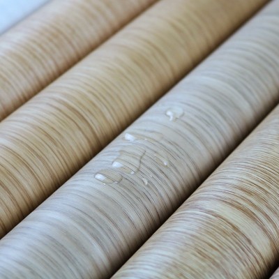 韩版装饰木纹贴膜自粘墙纸家具衣柜橱柜展柜翻新贴导气槽波音软片     2卷图2