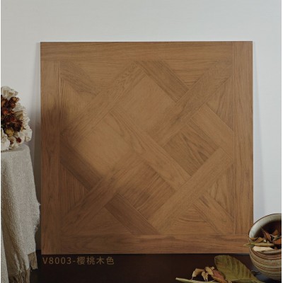 广东砖哑光凡尔赛拼花木纹砖800X800客厅卧室阳台防滑耐磨胡桃木  1片图3