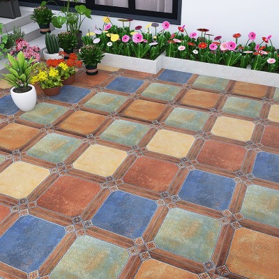 带角花田园仿古砖600x600室内复古客厅地砖户外阳台庭院防滑瓷砖  1件图3