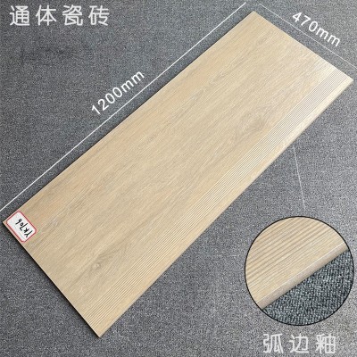 楼梯踏步砖仿古木纹瓷砖防滑加厚梯级地砖别墅一体哑光耐磨台阶砖  1件图2