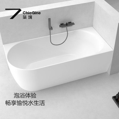 柒境亚克力轻奢家用双人浴缸酒店民宿深泡加厚单人浴盆工厂直销  1件图4