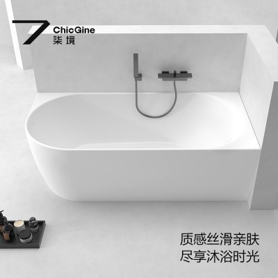 柒境亚克力轻奢家用双人浴缸酒店民宿深泡加厚单人浴盆工厂直销  1件图3