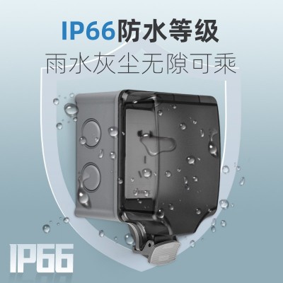 86型防水插座户外防雨室外防晒盒IP66防暴雨开关插座防水盒防水罩  1个图2