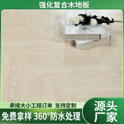 极简新三层高密度纤维板复合斜纹人字拼花地板家用商用环保地板      10平方米图2