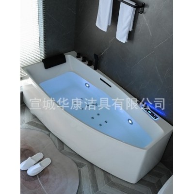 亚克力网红小户型冲浪按摩转角卫生间家用恒温异形浴缸1.2米-1.7m  1件图4