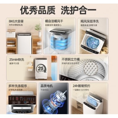 荣事达Royalstar洗衣机大容量全自动家用租房宿舍波轮洗脱一体  1件图2