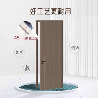 定制简约门家用碳晶木门房间卧室门定制室内门免漆套装门厂家批发  3扇图3