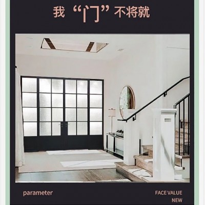极简法式复古折叠门铝合金客厅隔断玻璃门厨房阳台卫生间门复古门1平方米图4