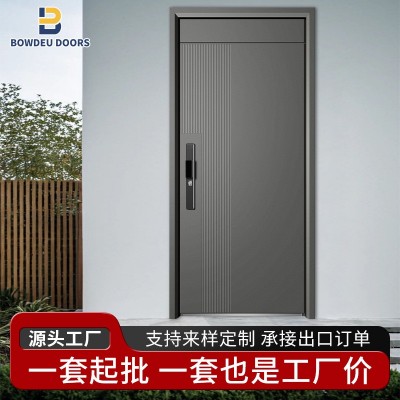 厂家直销隔音降噪甲级防盗门入户门多尺寸家用钢制防盗子母门  2扇图2