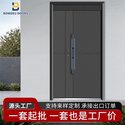 厂家直销隔音降噪甲级防盗门入户门多尺寸家用钢制防盗子母门  2扇图4