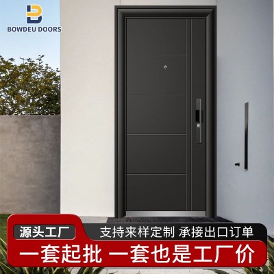 厂家直销隔音降噪甲级防盗门入户门多尺寸家用钢制防盗子母门  2扇图3