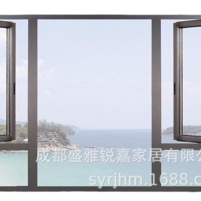 现代网红钢化玻璃厨房推拉卫浴厕所平开阳台钛镁合金窗    1平方米图5