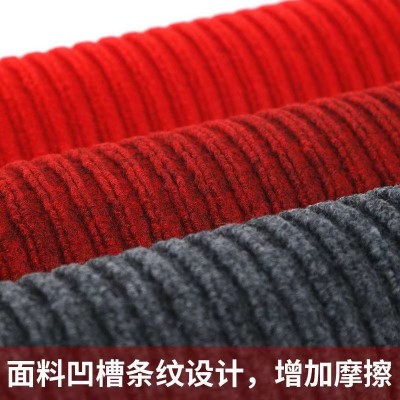 卧室客厅酒店门口加厚地垫 双条纹PVC走廊满铺地毯防滑吸水地毯    2米图3